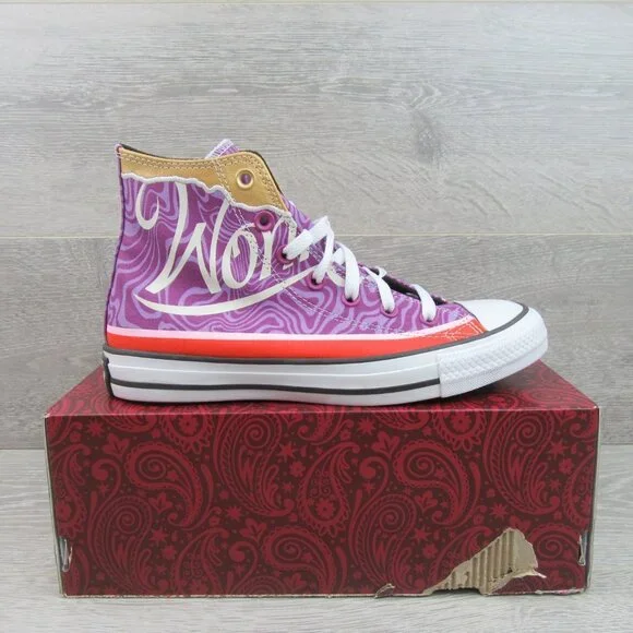 Converse x Wonka CTAS HI Women's Size 8 Pixel Purple White Sneakers NEW - Picture 2 of 14